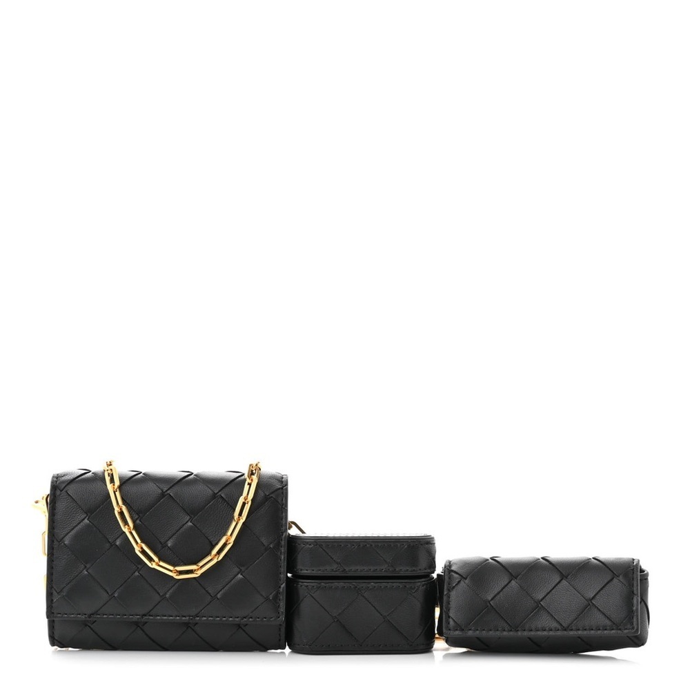 Authentic Bottega Veneta Nappa Intrecciato Card Case Wallet On Chain RETAIL$2500